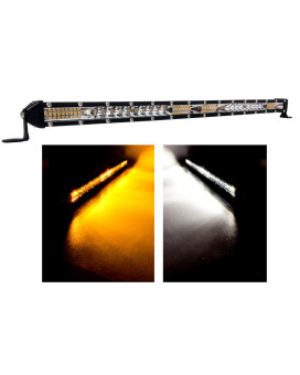 (W) M-Series 20" White Amber Dual Ultra Slim High Output Color Changing Osram LED Light Bar Single Row Spot Flood Combo Beam Off Road Truck Trailer ATV Marine Boat RV 12 - 30 Volts