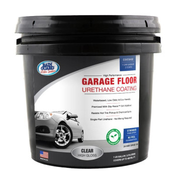 Garage Floor Urethane Coating Clear High Gloss & Slip Resist 3.2 Oz Bag-1 Gallon Rtu