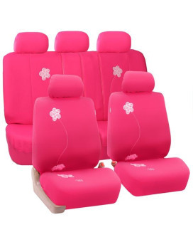 Floral Design Car Seat Covers - Pink