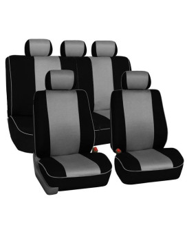 Edgy Piping Car Seat Covers - Gray