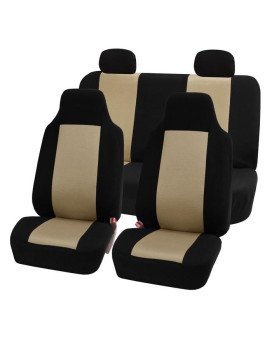 Sandwich Fabric Car Seat Covers - Beige