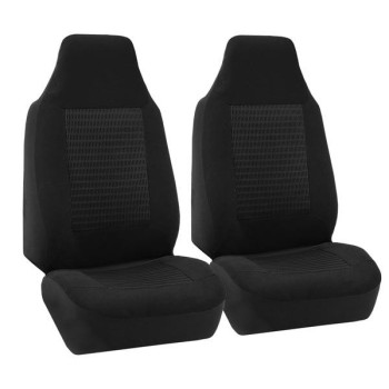 Premium Fabric One Piece Bucket Seat Covers - Black