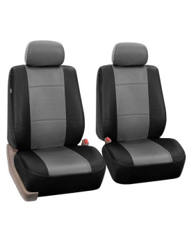 Premium Pu Leather Bucket Seat Covers- Grayblack
