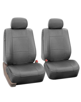 Premium Pu Leather Bucket Seat Covers- Solidgray