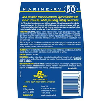 Meguiars M5016 Marine/RV One Step Cleaner Wax, 16 fl oz