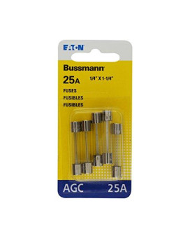 Bussmann BPAgc-25 25 Amp Fast Acting glass Tube Fuse