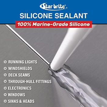 STAR BRITE Silicone Sealant White 2.8 OZ. (082101)