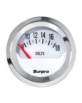 Sunpro CP8205 StyleLine Voltmeter - White Dial