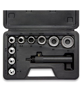 NEIKO 02614A Interchangeable Large Hollow Hole Punch Set | 10 Piece | Heavy Duty | Includes Tool Carrying Case