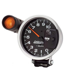 AUTO METER 233904 Autogage Monster Shift-Lite Tachometer Black dial/Silver bezel, 5.000 in.