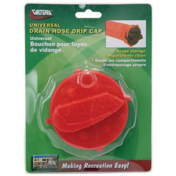 Valterra T1020-2VP Universal 3" Drain Hose Bayonet Drip Cap - Red (Carded)