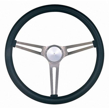 Grant 969-0 Classic Nostalgia Style Steering Wheel with Black Foam Grip and Brushed Stainless Spokes