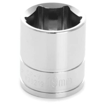 Performance Tool W38219 6-Point Socket, 3/8" Drive, 19mm