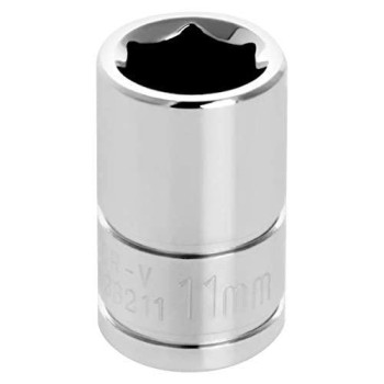 Performance Tool W38211 6-Point Socket, 3/8" Drive, 11mm