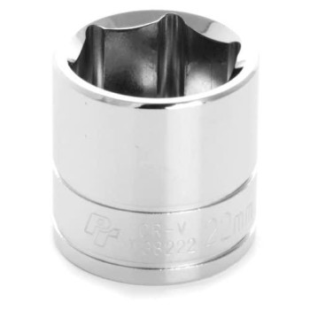 Performance Tool W38222 6-Point Socket, 3/8" Drive, 22mm