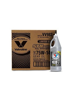 Valvoline SynPower SAE 75W-140 Full Synthetic Gear Oil 1 QT, Case of 12
