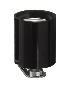 Leviton 3352-8 1-Circuit 1-Piece Keyless Lamp Holder, 660 W, Incandescent, Medium, Pack of 1, Black