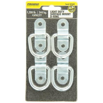 PROGRIP 822640 Truck and Trailer Cargo Surface Mount Tie Down with D Ring: Light Duty Strength (Pack of 4)