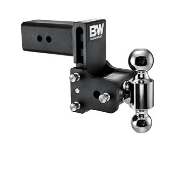 B&W Trailer Hitches Tow & Stow - Fits 3" Receiver, Dual Ball (2" x 2-5/16"), 4.5" Drop, 21,000 GTW - TS30037B