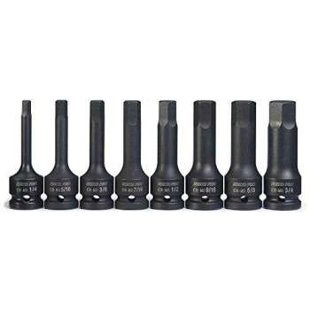 NEIKO 01137B 1/2" Drive Allen Bit Socket Set | 8 Piece | SAE | 1/4" to 3/4" | 3