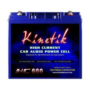 Kinetik Hc600 Blu Series 600-Watt 12-Volt High Current Agm Car Audio Power Cell Battery