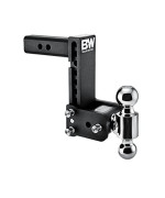 B&W Trailer Hitches Tow & Stow - Fits 2" Receiver, Dual Ball (2" x 2-5/16"), 7" Drop, 10,000 GTW - TS10040B