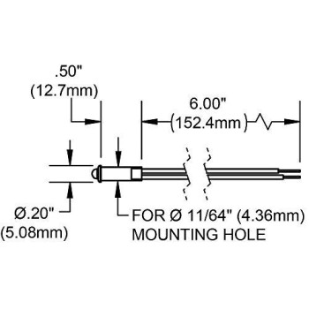 Blue Sea Systems 8033-BSS LED Indicator Light - Amber, 12/24V DC