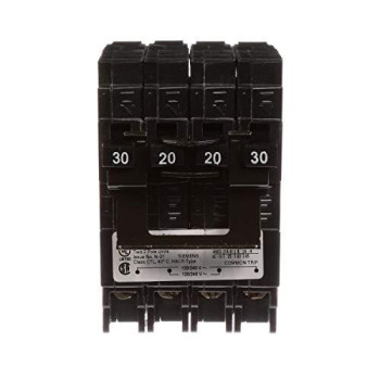 Quadplex Two Double Pole 30 Amp Outside Two Double Pole 20 Amp Inside Circuit Breaker