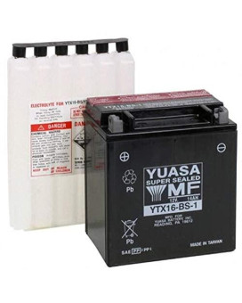 Yuasa YUAM32X61 YTX16-BS-1 Battery, Multi-Colored