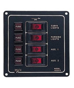 Sea Dog 422010-1 Aluminum Vertical 4-Switch Panel