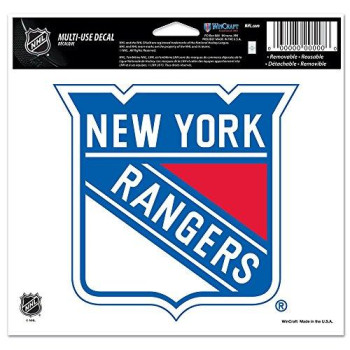 WinCraft NHL New York Rangers Multi-Use Colored Decal, 5" x 6"