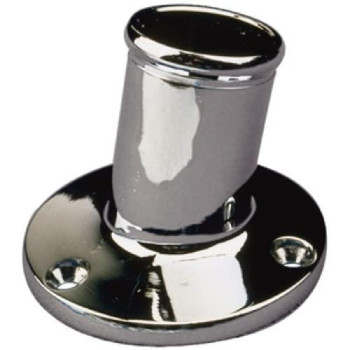 Chrome Brass Pole Socket-1 1/4 - Seadog Line