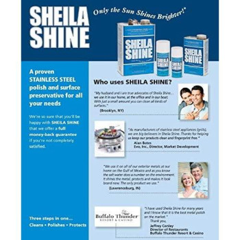 Sheila Shine Stainless Steel Cleaner and Polish 1 Quart Can Sold Indivdually