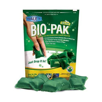 Walex Bio-Pak RV Black Holding Tank Deodorizer and Digester, Natural Enzyme Formula, Alpine Fresh 10-Pack