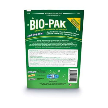 Walex Bio-Pak RV Black Holding Tank Deodorizer and Digester, Natural Enzyme Formula, Alpine Fresh 10-Pack