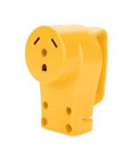 Camco 55343 30 AMP Female Replacement Receptacle , Yellow