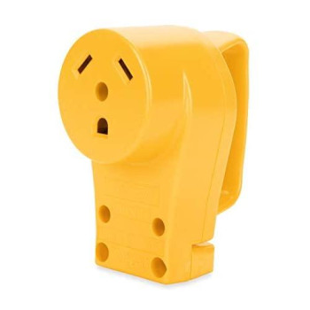 Camco 55343 30 AMP Female Replacement Receptacle , Yellow