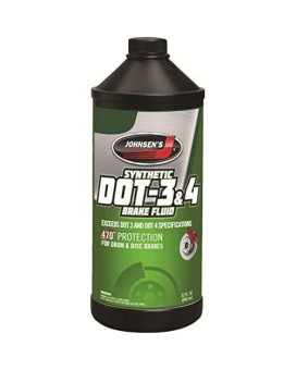 Johnsens 5032 Premium Synthetic Dot 3 & 4 Brake Fluids, 32 Fl. Oz (Pack Of 1)