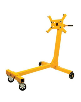 Performance Tool W41025 Heavy Duty Wheeled Engine Stand for Vehicle Maintenance, Yellow, 1000-lb Capacity