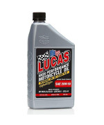 Lucas Oil 10700 SAE 20W-50 Motorcycle Oil - Gray, 1 Quart (32 Ounces)