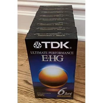 TDK Ultimate Performance E-HG Extra High Grade VHS T-120 Blank Video Tape