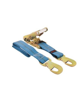 Erickson 58503 Blue 2" x 7 Car Tie-Down Strap with Snap Closure Hooks