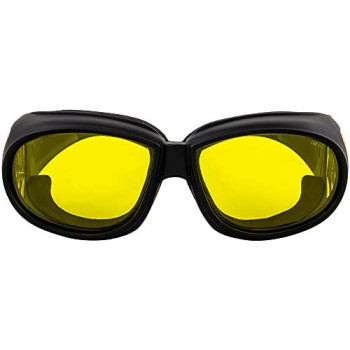 Global Vision Outfitter Padded Fit-Over Motorcycle Safety Sunglasses (Yellow Tint Lens)