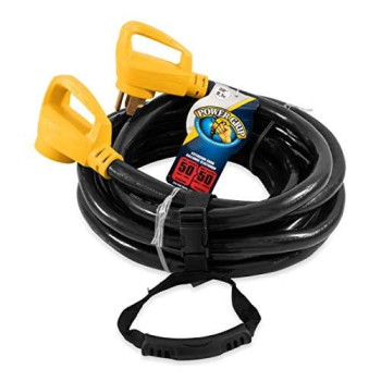 Camco 30' PowerGrip Heavy-Duty Outdoor 50-Amp Extension Cord for RV and Auto | Allows for Additional Length to Reach Distant Power Outlets | Built to Last (55195)