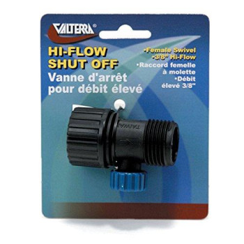 Valterra A01-0144VP Hi-Flow Shut-Off Valve , Black