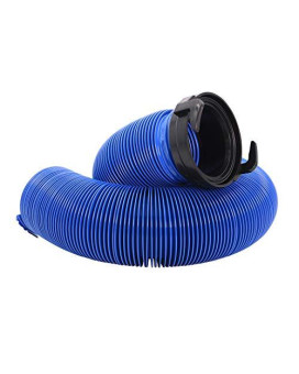 Valterra D04-0120PB 10 Standard Quick Drain RV Hose with 3" Straight Hose Adapter, Blue