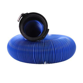 Valterra D04-0120PB 10 Standard Quick Drain RV Hose with 3" Straight Hose Adapter, Blue