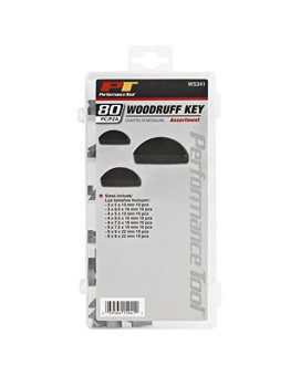 Performance Tool W5341 80pc Woodruff Key Assortment Metric