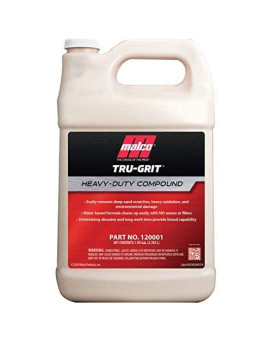 Malco Tru Grit - Heavy Duty Buffing And Polishing Compound For Cars/Automotive Paint Correction And Detailing/Removes 1000-1500 Grit Sand Scratches / 1 Gallon (120001)