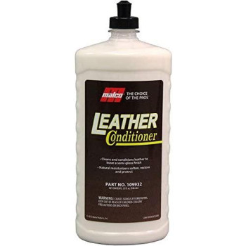 Malco Leather Conditioner for Cars - Cleans and Conditions Automotive Leather Seats & Surfaces / Natural Moisturizers Soften, Restore and Protect Leather Interiors / 32 Oz (109932)